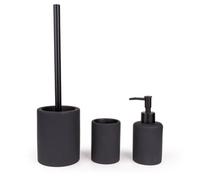 Candlelight Black Ceramic Bathroom Accessory Set