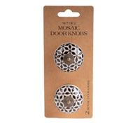 Candlelight Black & Cream Steel Round Internal Door Knob (Dia)40mm, Pair