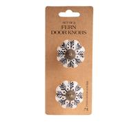 Candlelight Black & Cream Steel Round Internal Door Knob (Dia)40mm, Pair