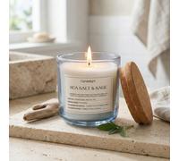 Candlelight Blue Cork Lid Sea Salt & Sage Medium Jar Candle