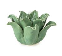 Candlelight Candle Holder Tealight Lotus Ceramic Green