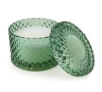 Candlelight Chengdu Luxury 2-Wick Glass Decorative Candle in Green Candlelight Green