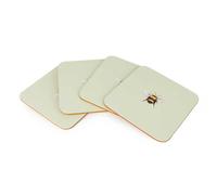 Candlelight Coasters Bees Pale Green 4pcs