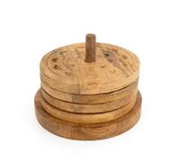 Candlelight Coasters Embossed Mango Wood 4pcs