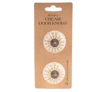 Candlelight Cream Steel Round Internal Door Knob (Dia)40mm, Pair