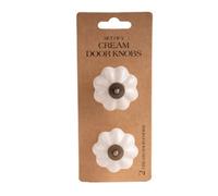Candlelight Cream Steel Round Internal Door Knob (Dia)40mm, Pair