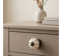 Candlelight Cream Steel Round Knob (Dia)40mm, Pack Of 2