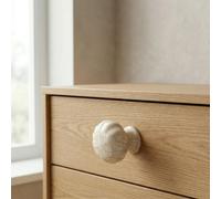 Candlelight Cream Steel Round Knob (Dia)40mm, Pair