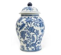 Candlelight Decorative Ginger Jar Blue White Pattern