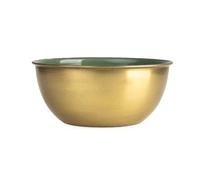 Candlelight Decorative Trinket Bowl Metal & Enamel Gold/Green D:13.5cm