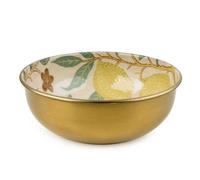 Candlelight Decorative Trinket Bowl Vintage Fruits Metal Gold D:20cm