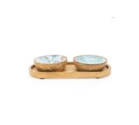 Candlelight Destinations Set of 2 Small Mango Wood Bowls Natural
