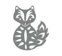 Candlelight Folk Silhouette Fox Cutout Men's T-Shirt - White - XXL - White