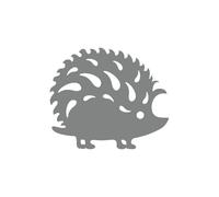 Candlelight Folk Silhouette Hedge Hog Cutout Women's T-Shirt - White - S - White