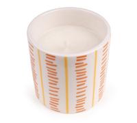 Candlelight Garden Yellow, Orange & White Striped Citronella Medium Candle