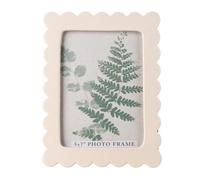 Candlelight Gloss Cream Scallop Single Photo Frame (H)21.5Cm X (W)16.5Cm