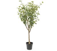 Candlelight Green 160Cm Eucalyptus Tree Artificial Plant In Black Australian Plastic Pot