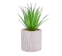 Candlelight Green 17.5Cm Succulent Artificial Plant In Grey Ceramic Pot