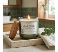 Candlelight Green Cork Lid Eucalyptus & Sandalwood Small Jar Candle