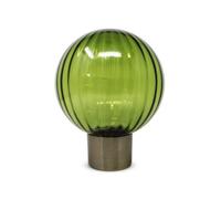 Candlelight Green Glass Globe LED Battery Operated Table Lamp Candlelight Green