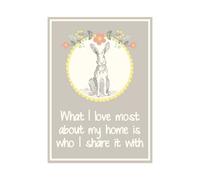 Candlelight Hare Frame What I Love Most About My Home Is Who I Share It With Men's T-Shirt - White - 5XL - White