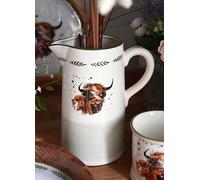Candlelight Highland Cow Ceramic Jug