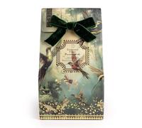 Candlelight Hummingbird Collection 500g Peony Scented Bath Salts | 500g luxury peony bath salts - decorative hummingbird gift box - green velvet bow - spa-like relaxation.