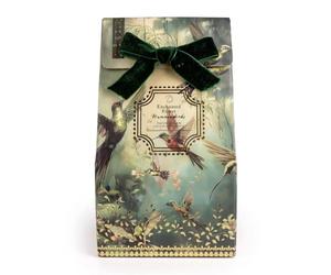 Candlelight Hummingbird Collection 500g Peony Scented Bath Salts | 500g luxury peony bath salts - decorative hummingbird gift box - green velvet bow - spa-like relaxation.
