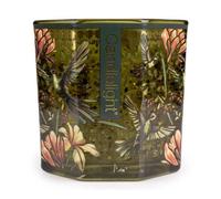 Candlelight Hummingbird Collection Led Octagonal Candle In Olive-Green Glass With Peony Fragrance