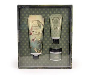 Candlelight Hummingbird Hand & Nail Care Gift Set Botanical Hand Cream, Scrub Cuticle Cream