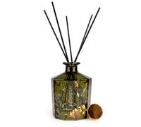 Candlelight Hummingbird Reed Diffuser 250ml Peony | Elegant olive-green octagonal glass reed diffuser with Peony fragrance for long-lasting, flame-free home scent.