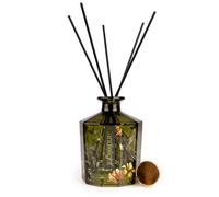 Candlelight Hummingbird Reed Diffuser 250Ml Peony In Olive-Green Octagonal Glass Bottle