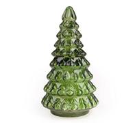 Candlelight Hummingbird Small Glass Christmas Tree Candle - Pine Scent, 165mm