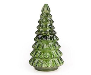 Candlelight Hummingbird Small Glass Christmas Tree Candle - Pine Scent, 165mm