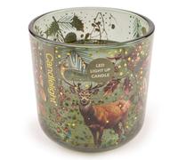 Candlelight Led Light Up Candle With Pine, Patchouli & Eucalyptus Fragrance