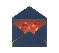 Candlelight Love Print Greeting Cards with Envelopes for Birthday Anniversary Party and Holiday Greeting