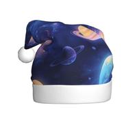 Candlelight Love Print Santa Hat Funny Christmas Hats for Holiday Party | Santa Hat for Adults, Red & Pink Christmas Hat, Holiday Party Hat for Christmas New Year Party Decorations