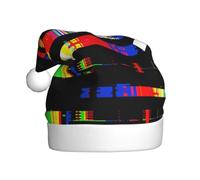 Candlelight Love Print Santa Hat Funny Christmas Hats for Holiday Party | Santa Hat for Adults, Red & Pink Christmas Hat, Holiday Party Hat for Christmas New Year Party Decorations