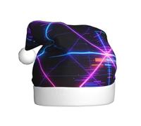 Candlelight Love Print Santa Hat Funny Christmas Hats for Holiday Party | Santa Hat for Adults, Red & Pink Christmas Hat, Holiday Party Hat for Christmas New Year Party Decorations