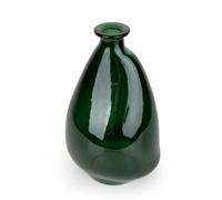 Candlelight Medium Green Gloss Glass Irregular Shaped Vase, (H)26Cm (D)16Cm