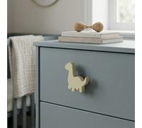 Candlelight Natural Wood Dinosaur Internal Door Knob (Dia)20mm, Pair