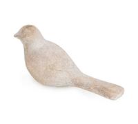 Candlelight Ornament Bird Left Washed Grey