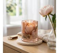 Candlelight Pink Floral Peony & Waterlily Small Jar Candle