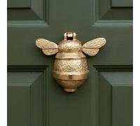 Candlelight Polished Electroplated Gold Effect Metal Contemporary Door Knocker