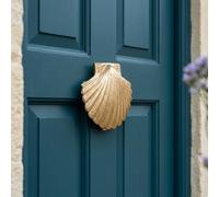 Candlelight Polished Electroplated Gold Effect Metal Contemporary Door Knocker