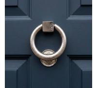 Candlelight Polished Electroplated Silver Effect Metal Classic Door Knocker