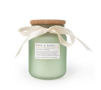 Candlelight Sage Green Frosted Sage & Basil Medium Jar Candle