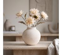 Candlelight Small Beige Matt Ceramic Plain Bud Vase, (H)10.3Cm