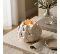 Candlelight Small Cream Artichoke Ceramic Candle Holder