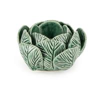 Candlelight Small Green Reactive Glaze Ceramic Tea Light Holder